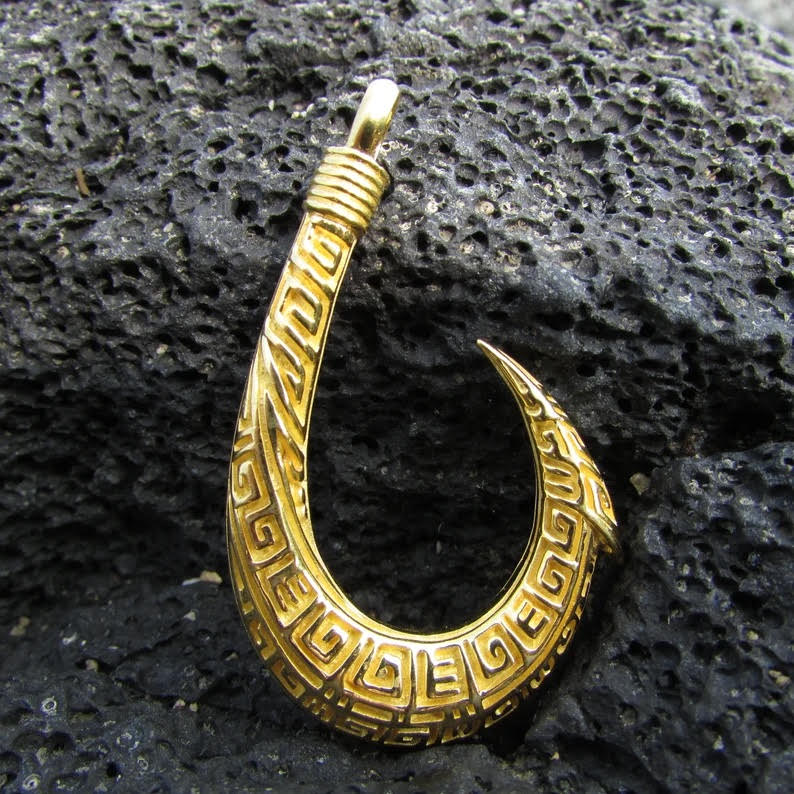 Hawaiian Pendant with Sterling & 18k Gold